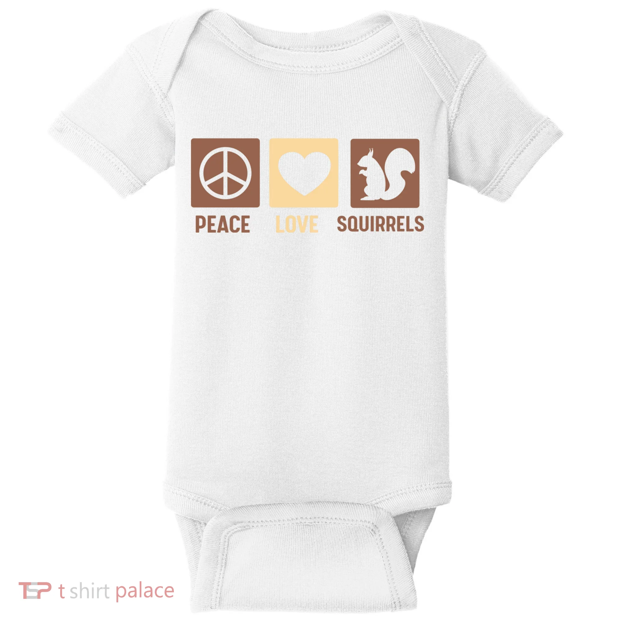 Gift For Squirrel Lovers Cute Gift Peace Love Squirrels Gift Baby Bodysuit
