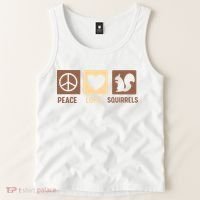 Gift For Squirrel Lovers Cute Gift Peace Love Squirrels Gift Tank Top thumb 2