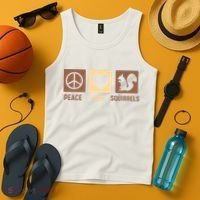 Gift For Squirrel Lovers Cute Gift Peace Love Squirrels Gift Tank Top thumb 4