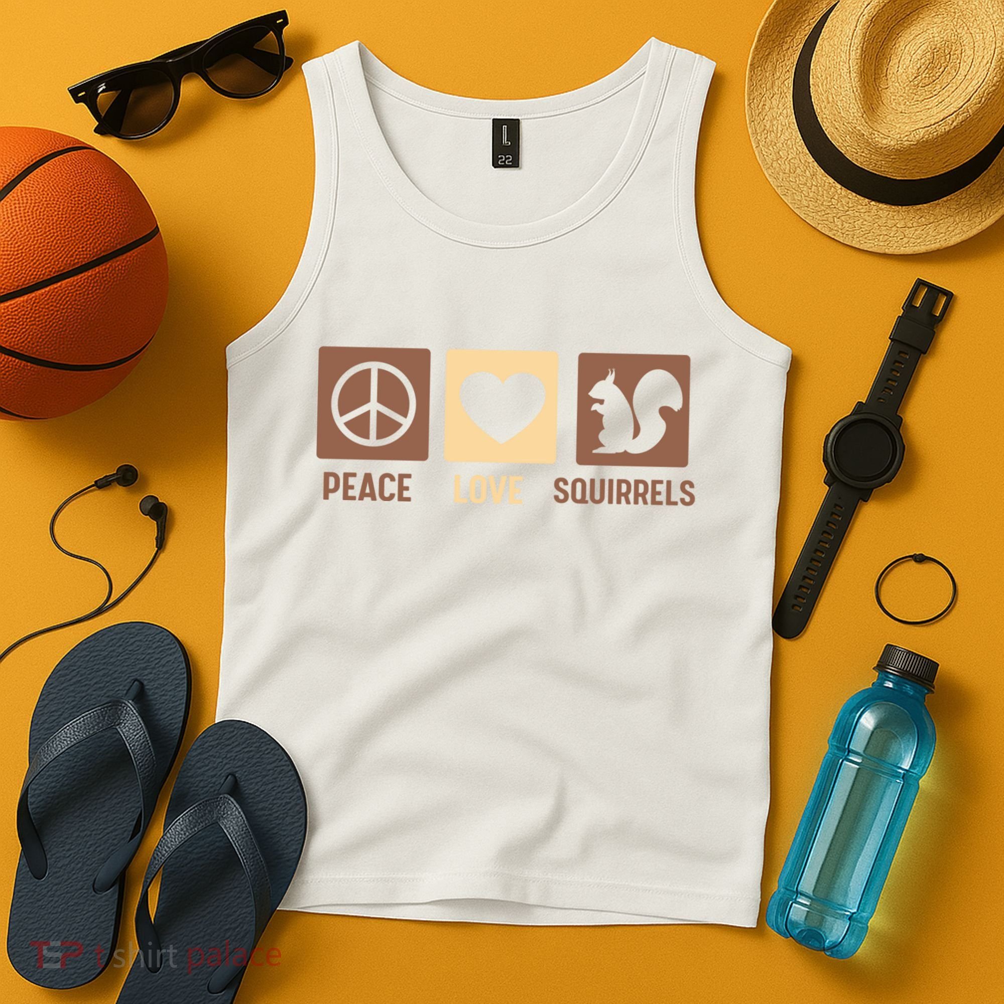 Gift For Squirrel Lovers Cute Gift Peace Love Squirrels Gift Tank Top