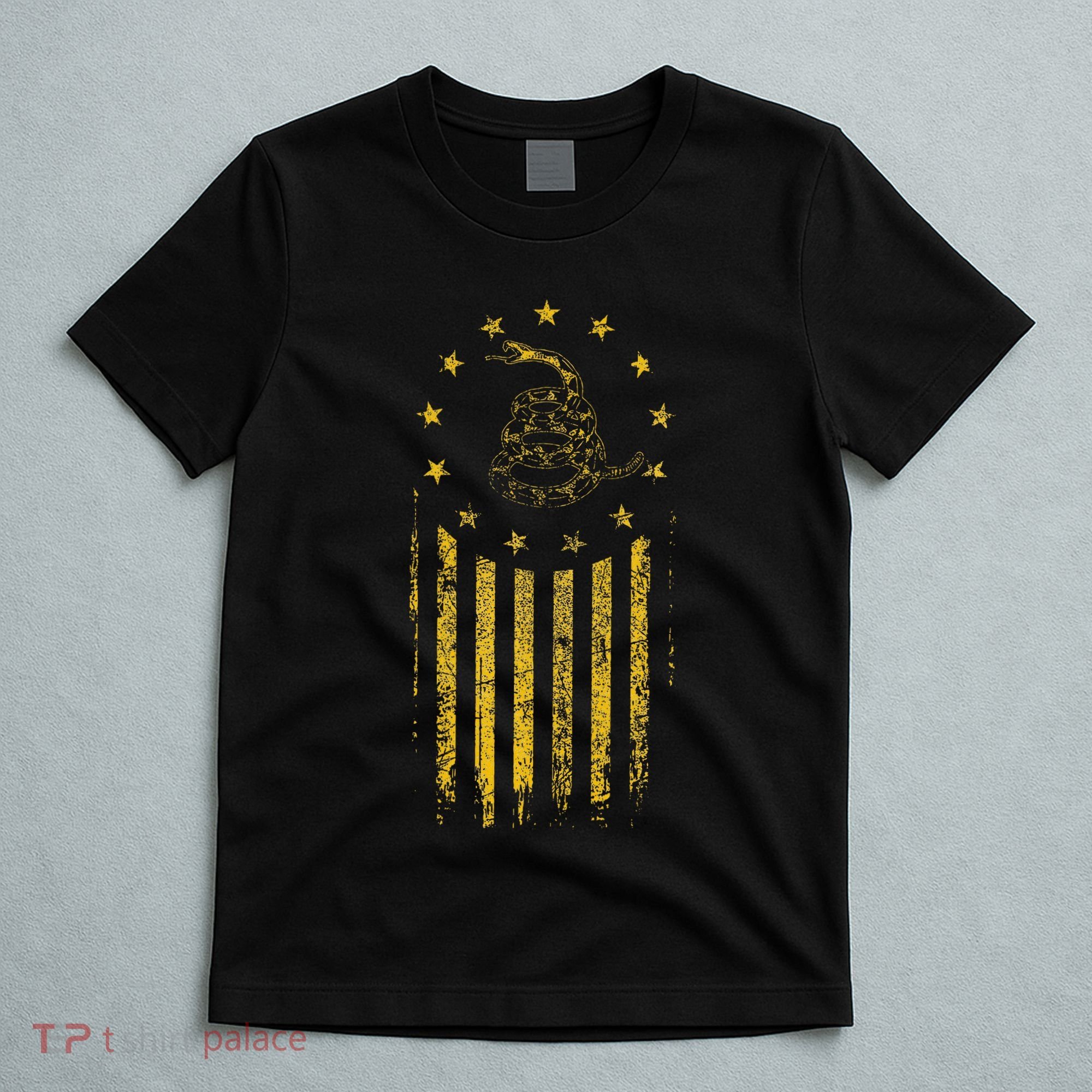 Gadsden Flag Snake Betsy Ross Flag 13 Colonies Vintage T-Shirt