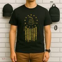 Gadsden Flag Snake Betsy Ross Flag 13 Colonies Vintage T-Shirt thumb 6