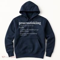 Gifts For Skiers  Procrastiskiing Funny Skiing Hoodie thumb 0