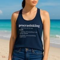 Gifts For Skiers  Procrastiskiing Funny Skiing Women's Tank Top thumb 2