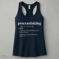 Gifts For Skiers  Procrastiskiing Funny Skiing Women's Tank Top thumb 3