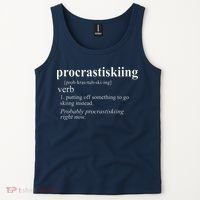 Gifts For Skiers  Procrastiskiing Funny Skiing Tank Top thumb 2