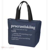 Gifts For Skiers  Procrastiskiing Funny Skiing Tote Bag thumb 3