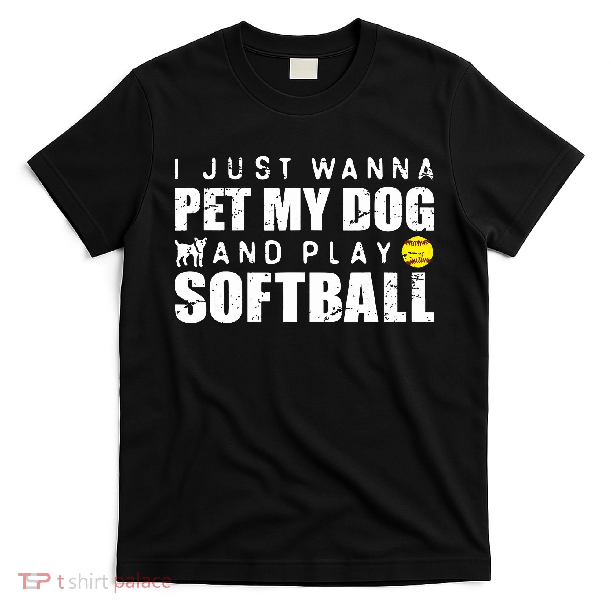 Girl Fastpitch Softball Funny Dog T-Shirt