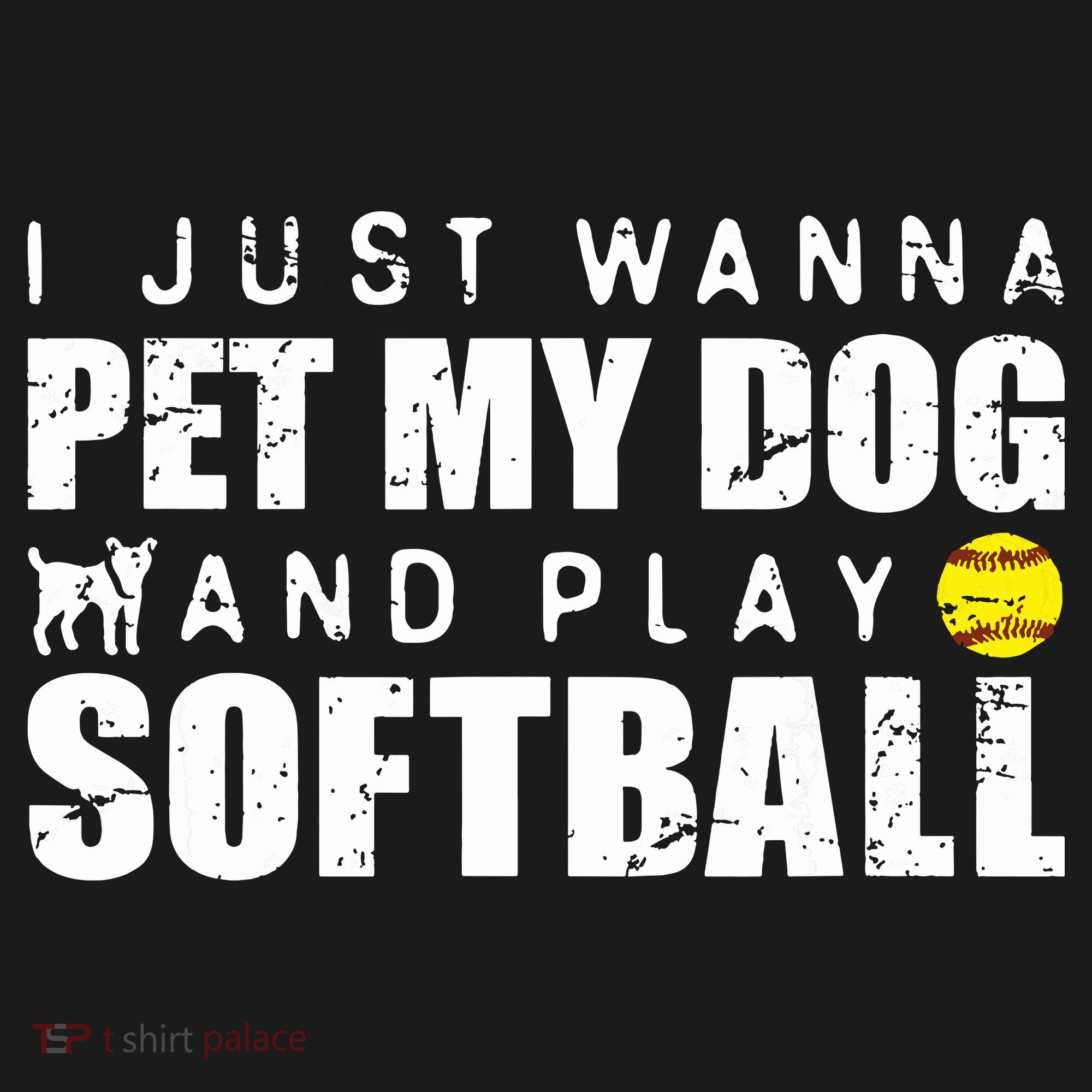 Girl Fastpitch Softball Funny Dog T-Shirt