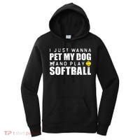 Girl Fastpitch Softball Funny Dog Women's Hoodie thumb 0