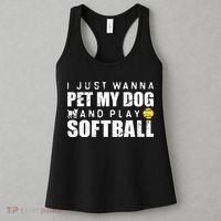 Girl Fastpitch Softball Funny Dog Women's Tank Top thumb 3