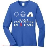 Good Friday To Easter Sunday A Lot Can Happen In 3 Days Gift Women's Long Sleeve Shirt thumb 0