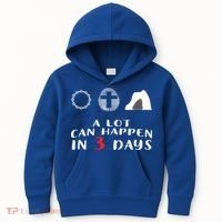Good Friday To Easter Sunday A Lot Can Happen In 3 Days Gift Kids Hoodie thumb 0