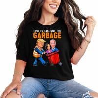 Garbage For Trump 2024 Funny Time To Take Out Garbage Biden Comfort Colors T-Shirt thumb 0