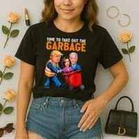 Garbage For Trump 2024 Funny Time To Take Out Garbage Biden Comfort Colors Boxy T-Shirt thumb 2