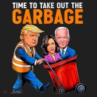 Garbage For Trump 2024 Funny Time To Take Out Garbage Biden Women's Sweatshirt thumb 2
