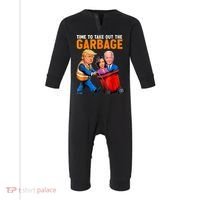 Garbage For Trump 2024 Funny Time To Take Out Garbage Biden Infant Fleece One Piece thumb 0