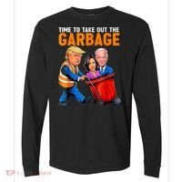 Garbage For Trump 2024 Funny Time To Take Out Garbage Biden Comfort Colors Heavyweight Long Sleeve T-Shirt thumb 0