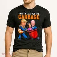 Garbage For Trump 2024 Funny Time To Take Out Garbage Biden Cooling Performance Crew T-Shirt thumb 2