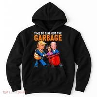 Garbage For Trump 2024 Funny Time To Take Out Garbage Biden Hoodie thumb 0