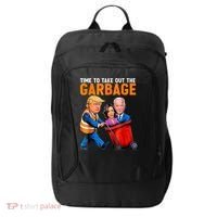 Garbage For Trump 2024 Funny Time To Take Out Garbage Biden City Backpack thumb 0