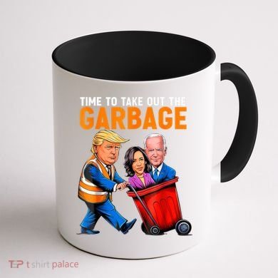 Garbage For Trump 2024 Funny Time To Take Out Garbage Biden Coffee Mug back