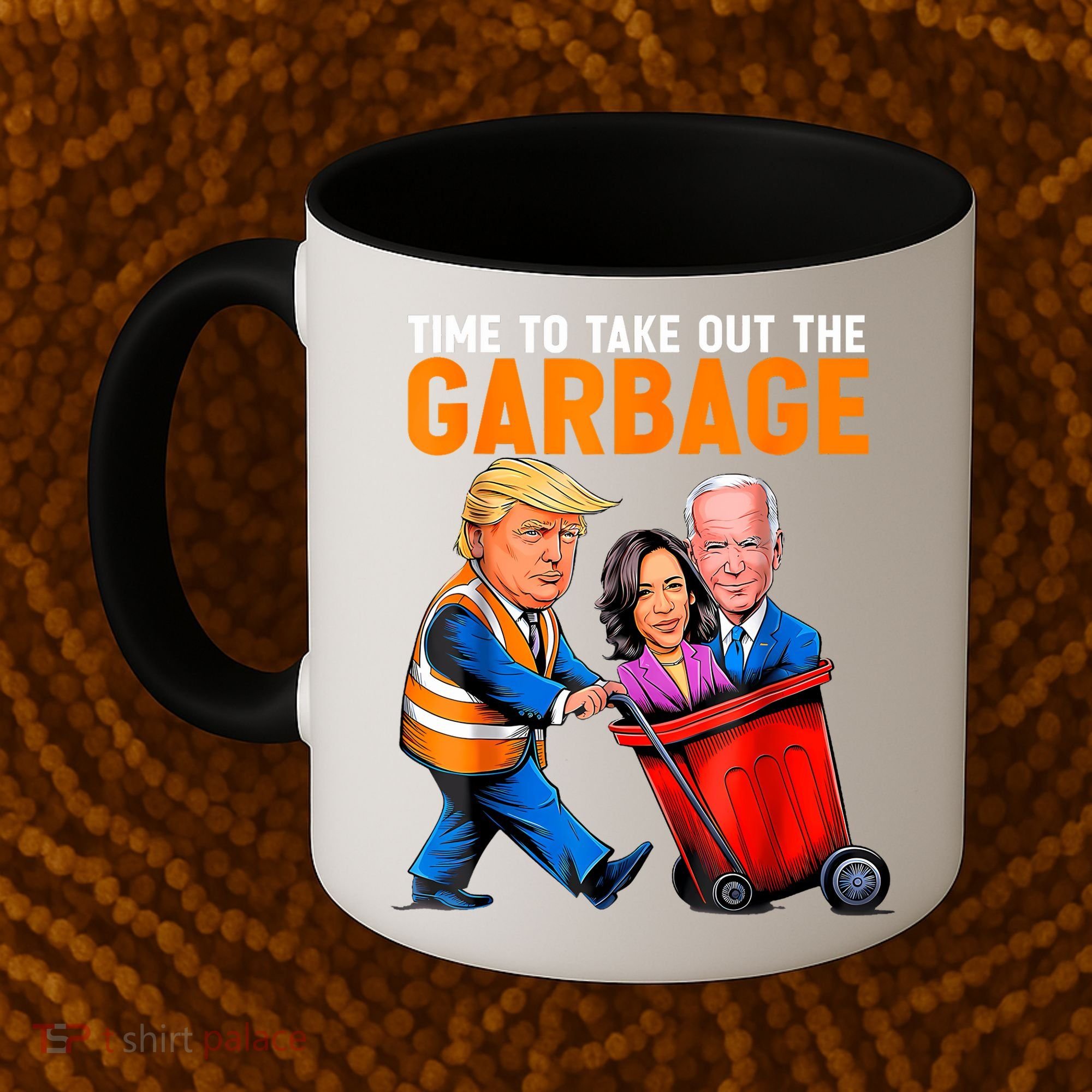 Garbage For Trump 2024 Funny Time To Take Out Garbage Biden Coffee Mug