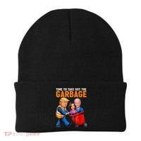 Garbage For Trump 2024 Funny Time To Take Out Garbage Biden Beanie thumb 0