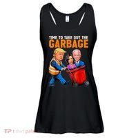 Garbage For Trump 2024 Funny Time To Take Out Garbage Biden Ladies Essential Flowy Tank thumb 0