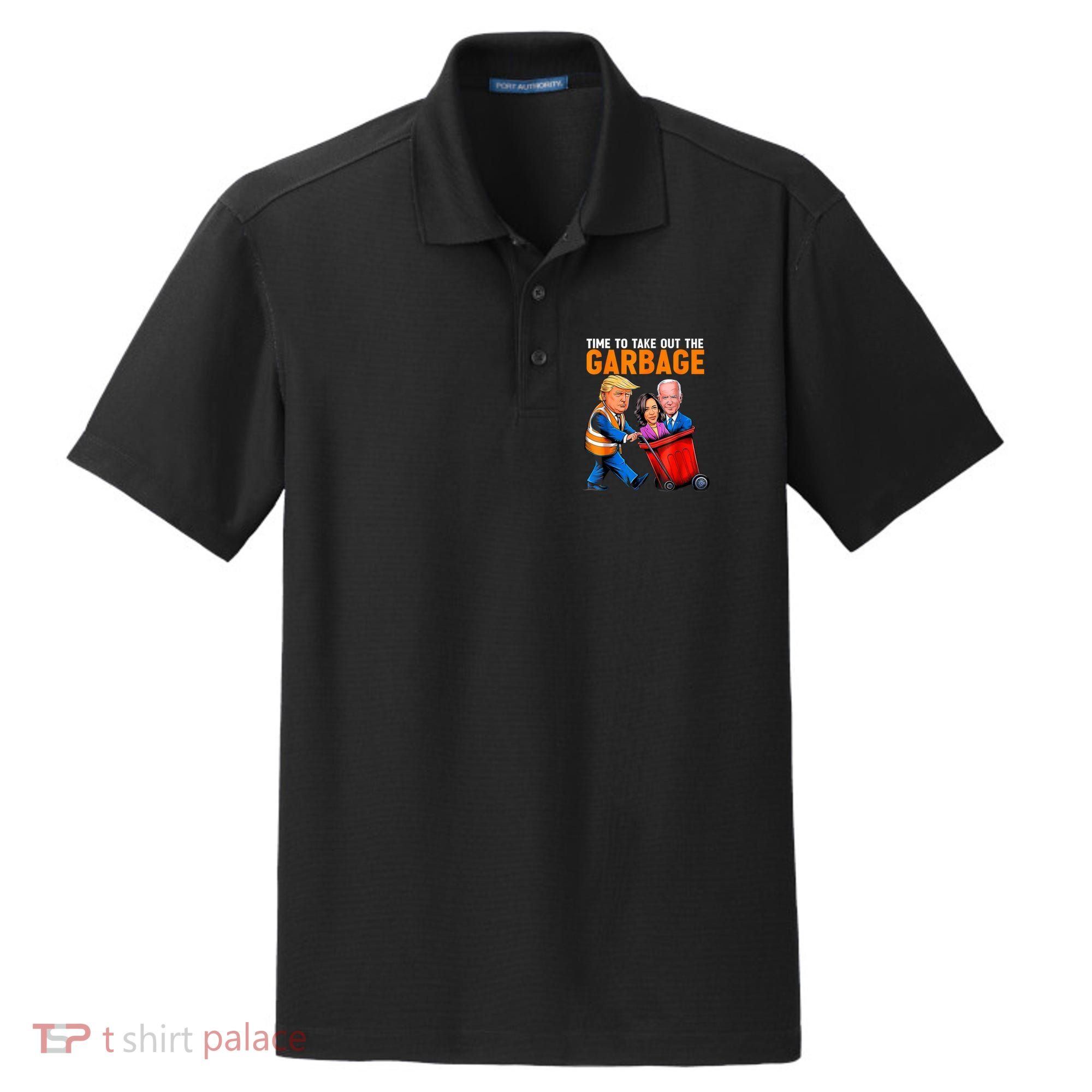 Garbage For Trump 2024 Funny Time To Take Out Garbage Biden Dry Zone Grid Polo