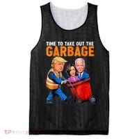 Garbage For Trump 2024 Funny Time To Take Out Garbage Biden Mesh Reversible Basketball Jersey Tank thumb 0