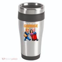 Garbage For Trump 2024 Funny Time To Take Out Garbage Biden 16oz Travel Tumbler thumb 0