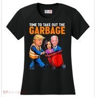Garbage For Trump 2024 Funny Time To Take Out Garbage Biden Women's Cooling Performance Crew T-Shirt thumb 0
