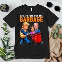 Garbage For Trump 2024 Funny Time To Take Out Garbage Biden Premium T-Shirt thumb 2