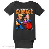 Garbage For Trump 2024 Funny Time To Take Out Garbage Biden Baby Bodysuit thumb 0
