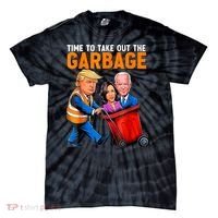 Garbage For Trump 2024 Funny Time To Take Out Garbage Biden Tie-Dye T-Shirt thumb 0