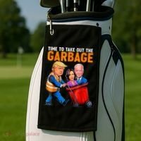 Garbage For Trump 2024 Funny Time To Take Out Garbage Biden Golf Towel thumb 2