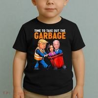 Garbage For Trump 2024 Funny Time To Take Out Garbage Biden Toddler T-Shirt thumb 2