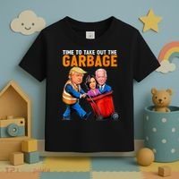 Garbage For Trump 2024 Funny Time To Take Out Garbage Biden Toddler T-Shirt thumb 3