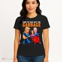 Garbage For Trump 2024 Funny Time To Take Out Garbage Biden Women's T-Shirt thumb 4