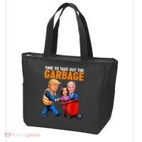 Garbage For Trump 2024 Funny Time To Take Out Garbage Biden Tote Bag thumb 3
