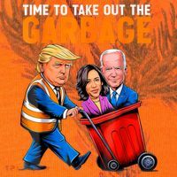Garbage For Trump 2024 Funny Time To Take Out Garbage Biden Kati Licensed 12" Camo Cuffed Beanie thumb 2