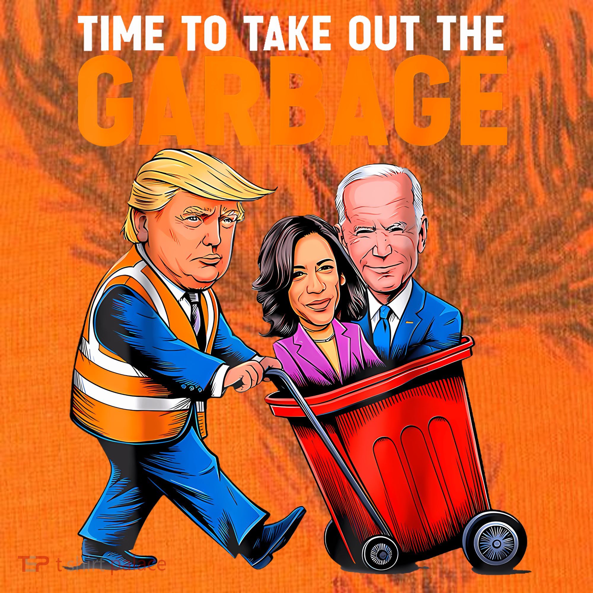 Garbage For Trump 2024 Funny Time To Take Out Garbage Biden Kati Licensed 12" Camo Cuffed Beanie