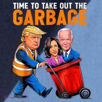 Garbage For Trump 2024 Funny Time To Take Out Garbage Biden Raglan Baseball Sleeve Shirt thumb 2