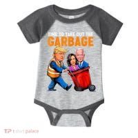 Garbage For Trump 2024 Funny Time To Take Out Garbage Biden Infant Baby Jersey Bodysuit thumb 0