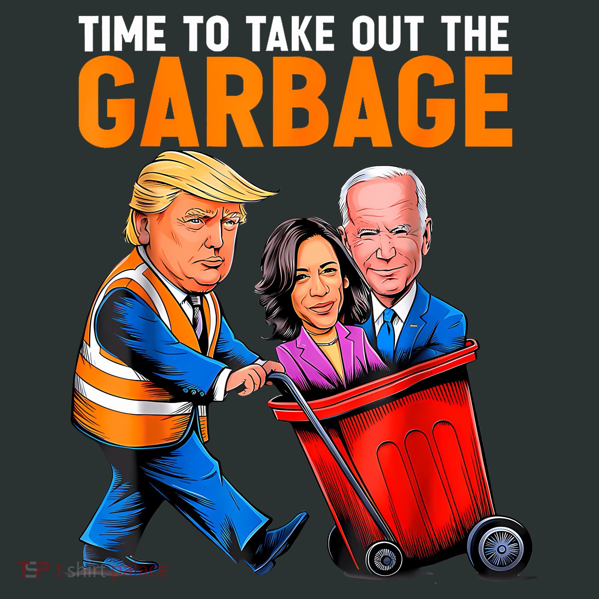 Garbage For Trump 2024 Funny Time To Take Out Garbage Biden Infant Baby Jersey Bodysuit
