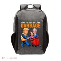 Garbage For Trump 2024 Funny Time To Take Out Garbage Biden Vector Backpack thumb 0