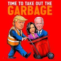 Garbage For Trump 2024 Funny Time To Take Out Garbage Biden Santa Hat thumb 1