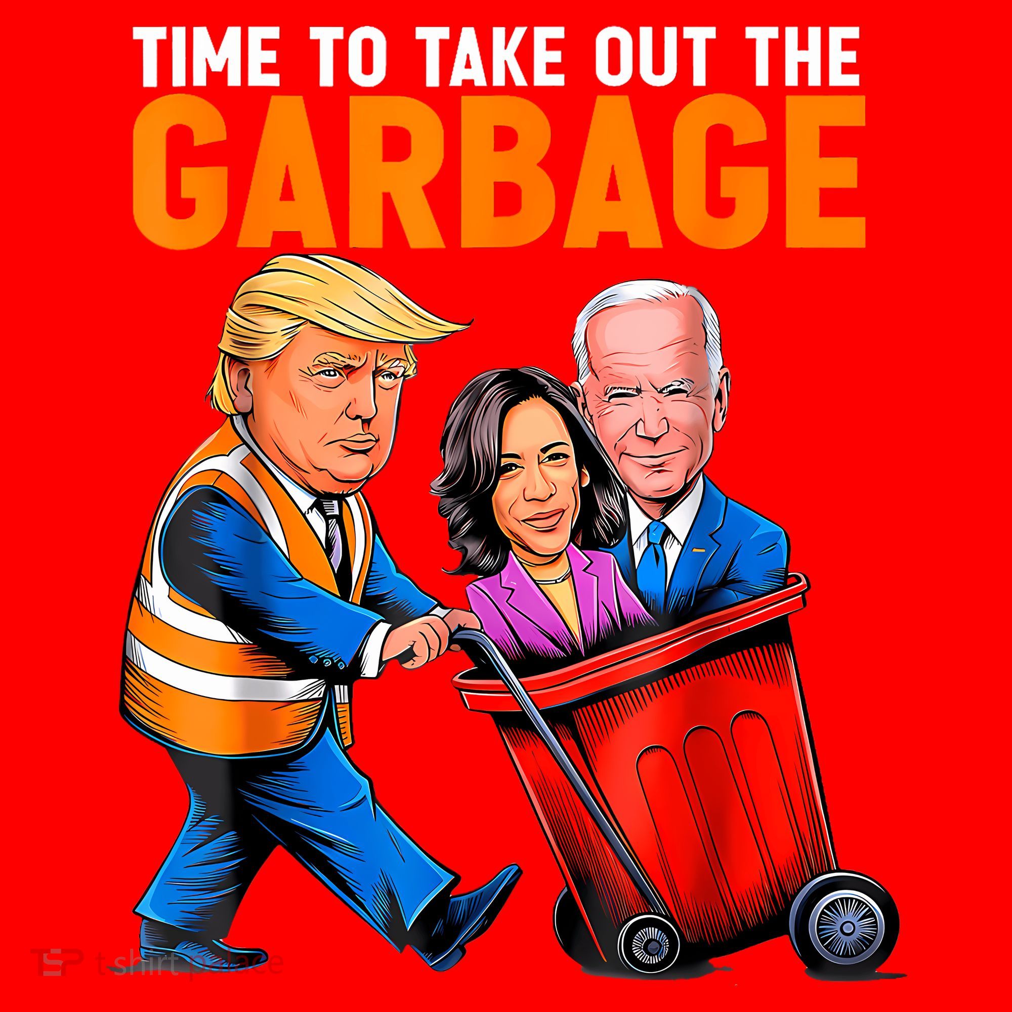Garbage For Trump 2024 Funny Time To Take Out Garbage Biden Santa Hat