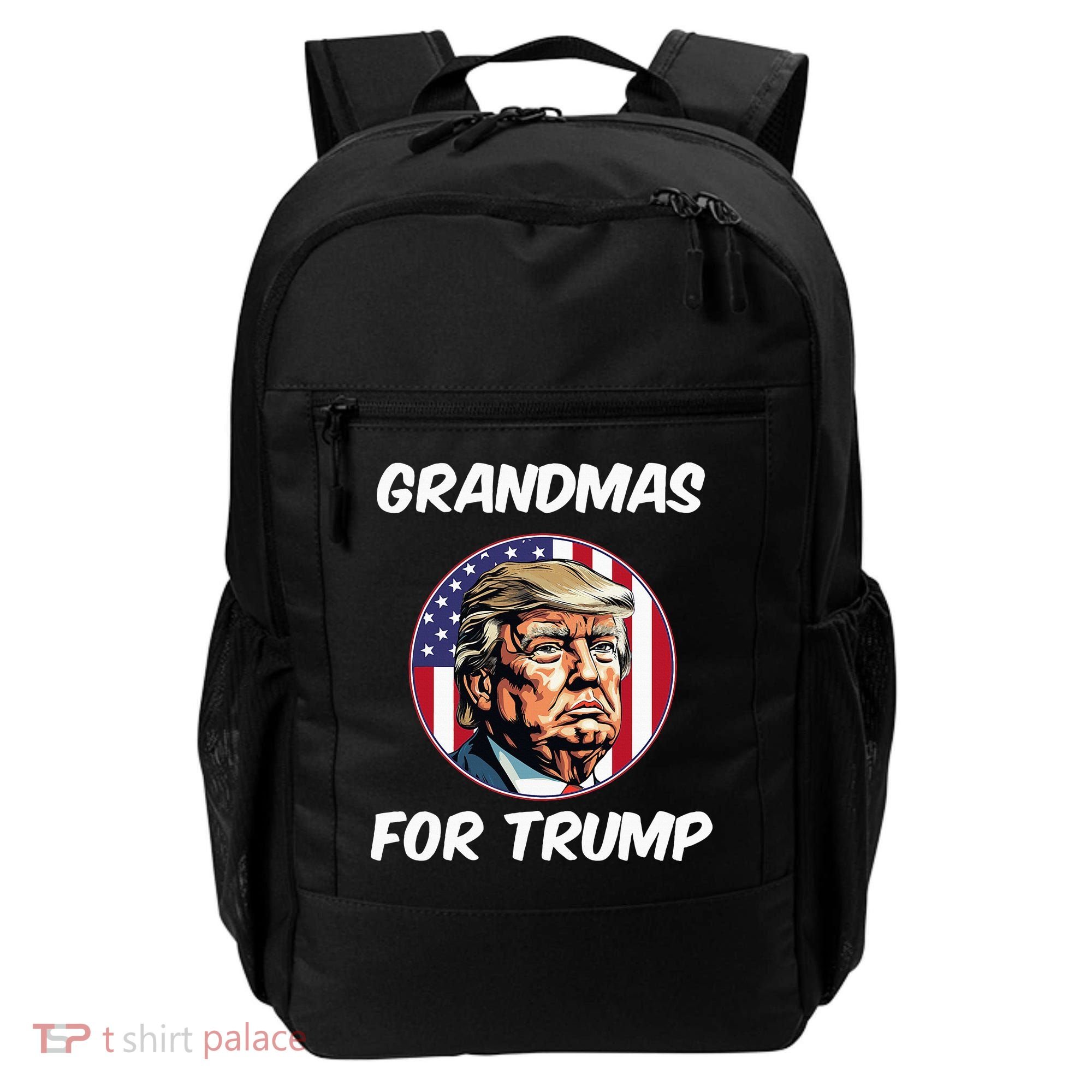 Grandmas For Trump American Flag Backpack